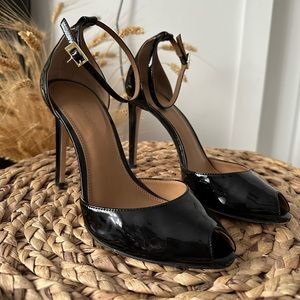 Black Calvin Klein Peep Toe Heels